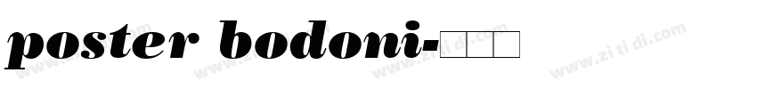 poster bodoni字体转换